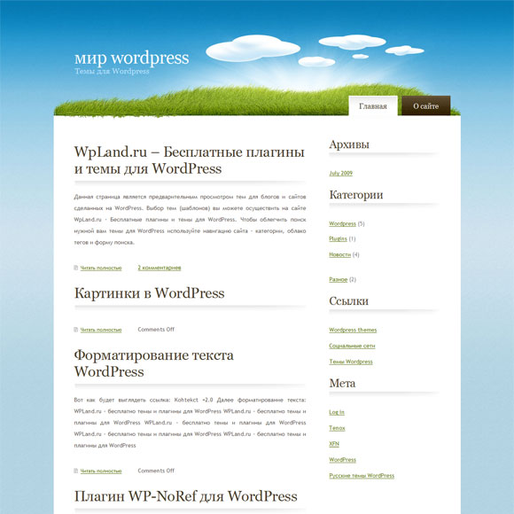 Нарисованое поле WordPress
