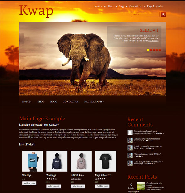 Туристический шаблон для wordpress: Kwap